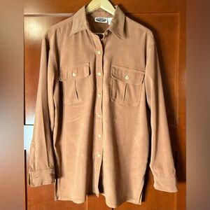 Vintage Men's Brown Casual Button Down Shirt